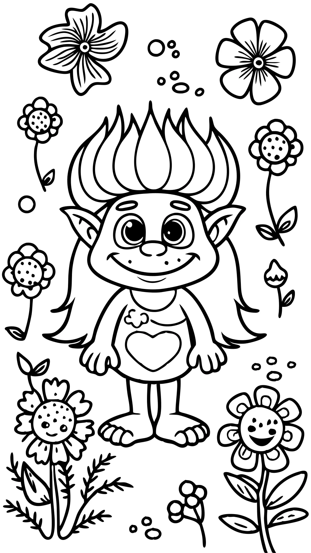 branch from trolls coloring pages